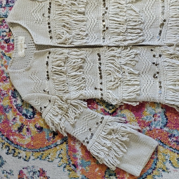 Jen's Pirate Booty Moraccan Fringe Cardigan Sweater - Picture 5 of 10